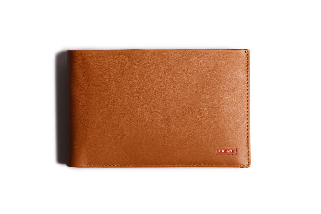 Travel Wallet with RFID Protection – Tan/Grey